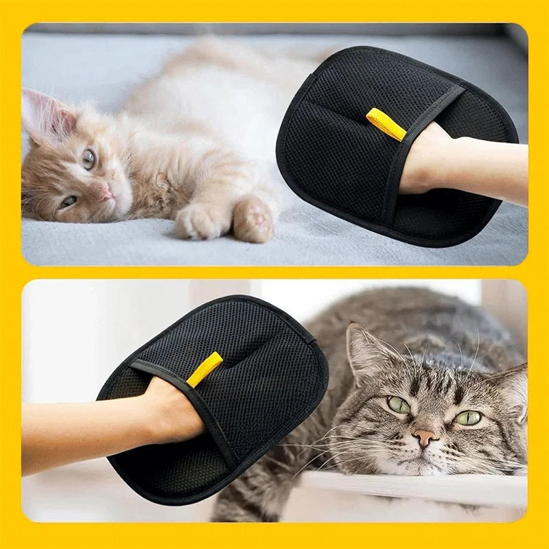 Reusable Pet Electrostatic Hair Removal Gloves Double-Sided Grooming Gloves for Pets Pet Hair Removal Tool for Clothes Cleaning