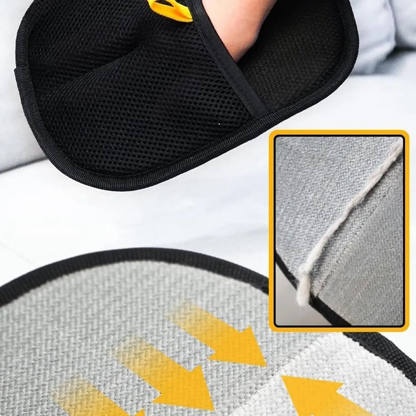Reusable Pet Electrostatic Hair Removal Gloves Double-Sided Grooming Gloves for Pets Pet Hair Removal Tool for Clothes Cleaning
